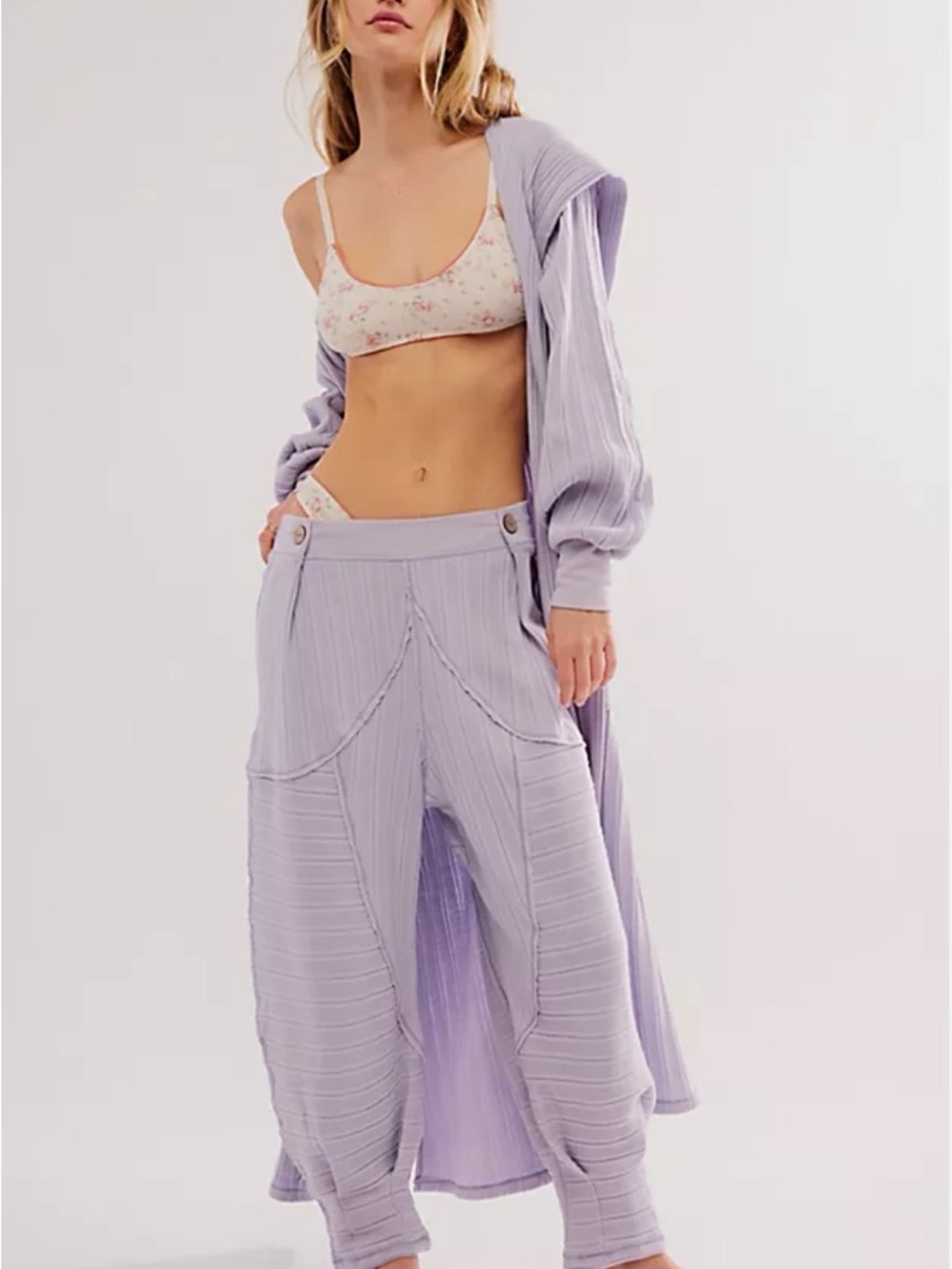 NWOT FREE PEOPLE INTIMATELY Good Feels Joggers Size Small Lavender